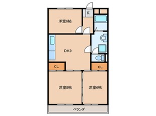 ロイヤルマンション丁田の物件間取画像